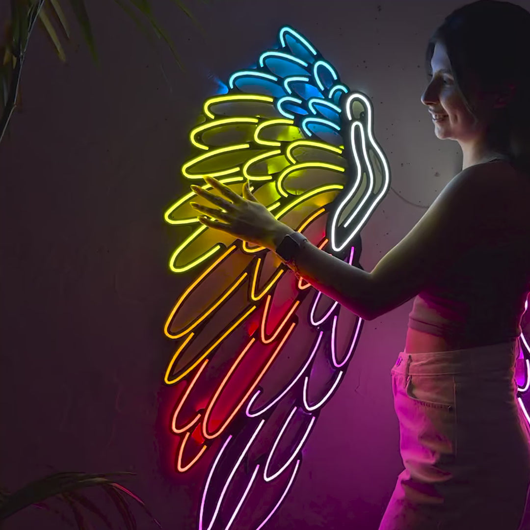 Neon Wings Colorful