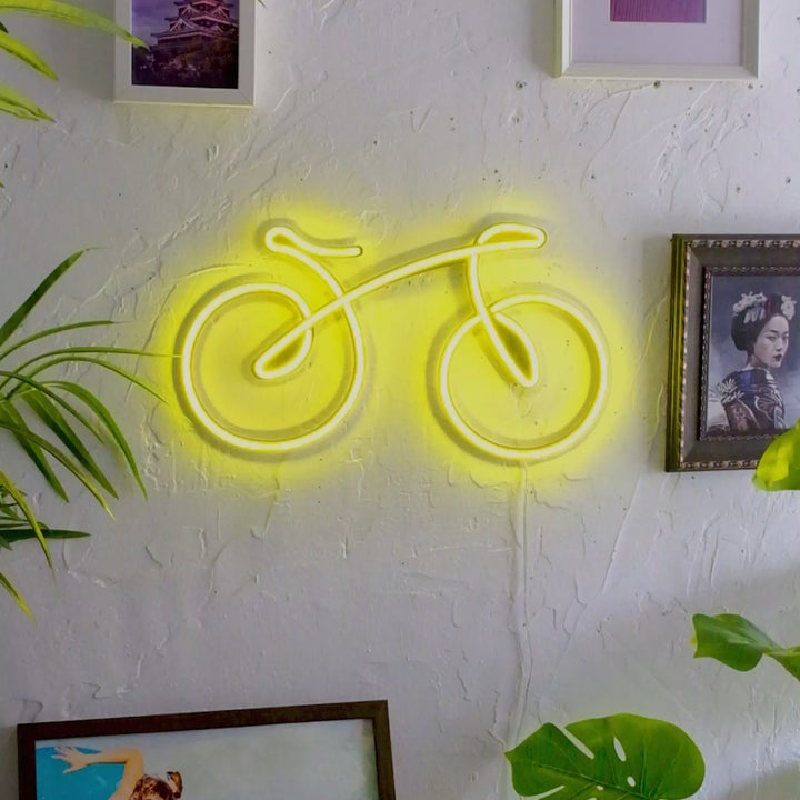 Arte de Pared de Neón de Bicicleta