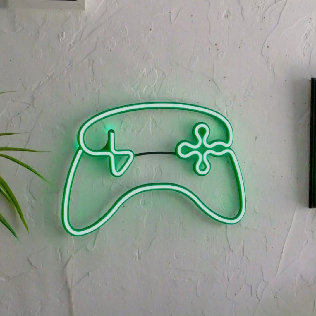 Arte de Pared de Neón de Consola de Juegos