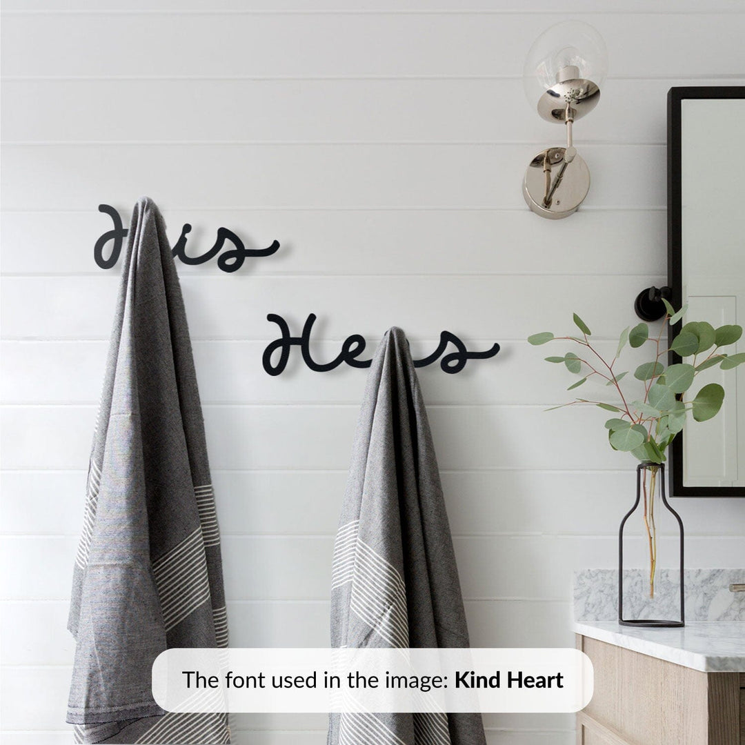 His / Hers Metal Rack - Metal Wall Art, Kind Heart | Hoagard.co